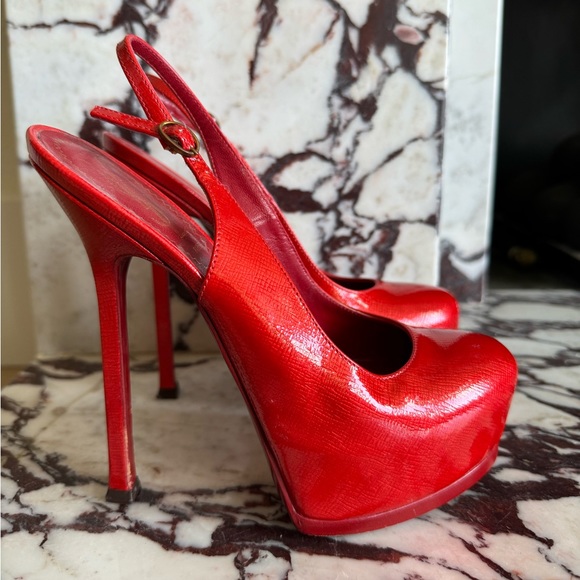 YSL Tribute High Slingback Heels size 36.5 - Picture 1 of 6